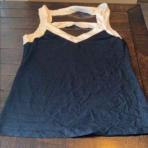 Express women’s black white tank top